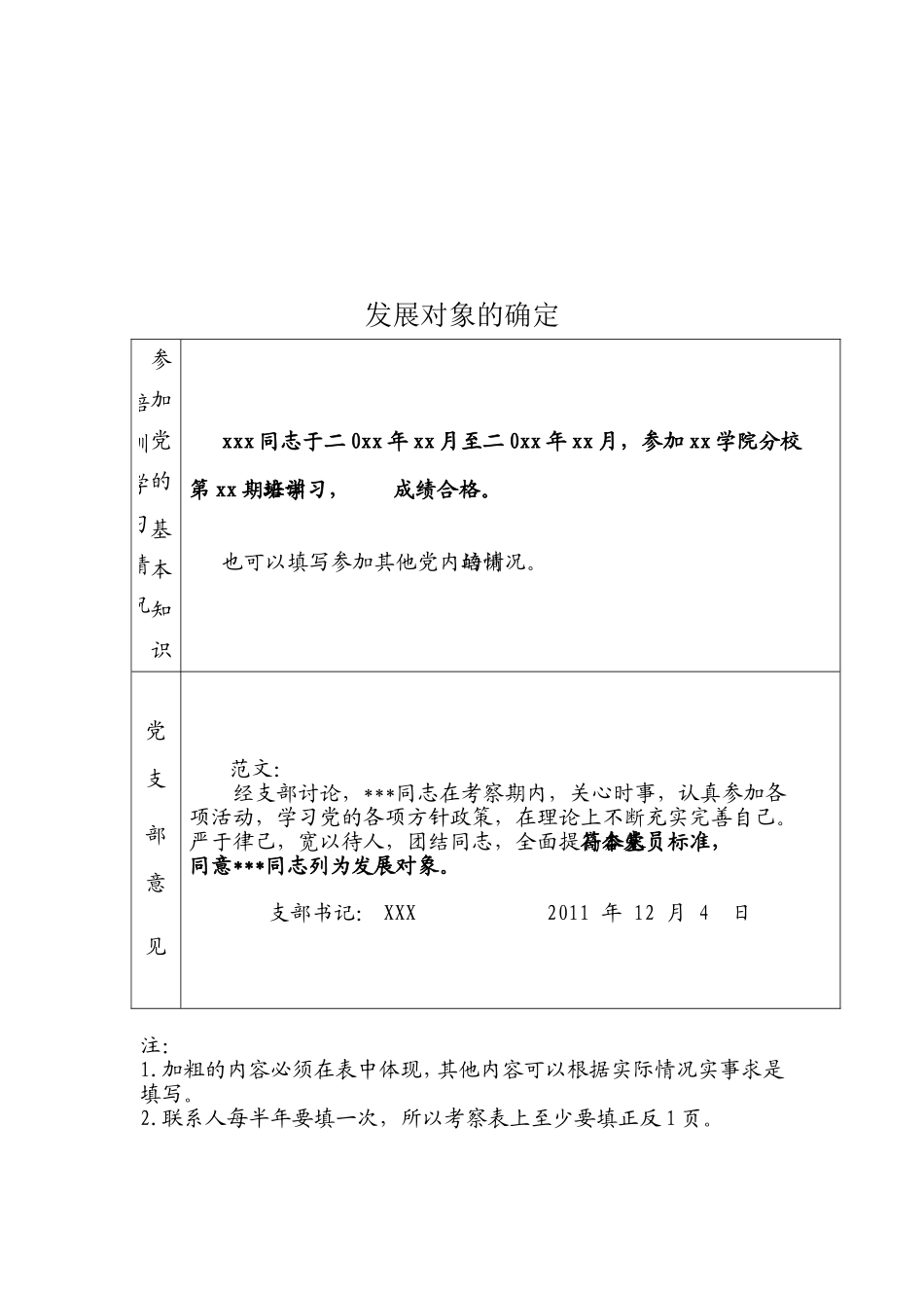3.入党积极分子培养考察表填写范本_第3页