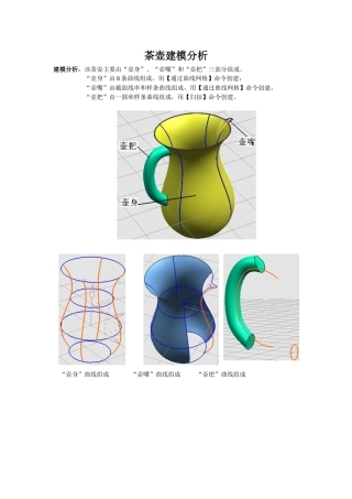 ug-曲面建模实例教程-茶壶建模步骤