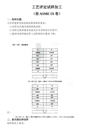ASME压力容器-工艺评定-试板--取样尺寸