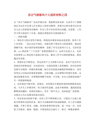 讲正气树新风个人剖析材料之四 (2) 