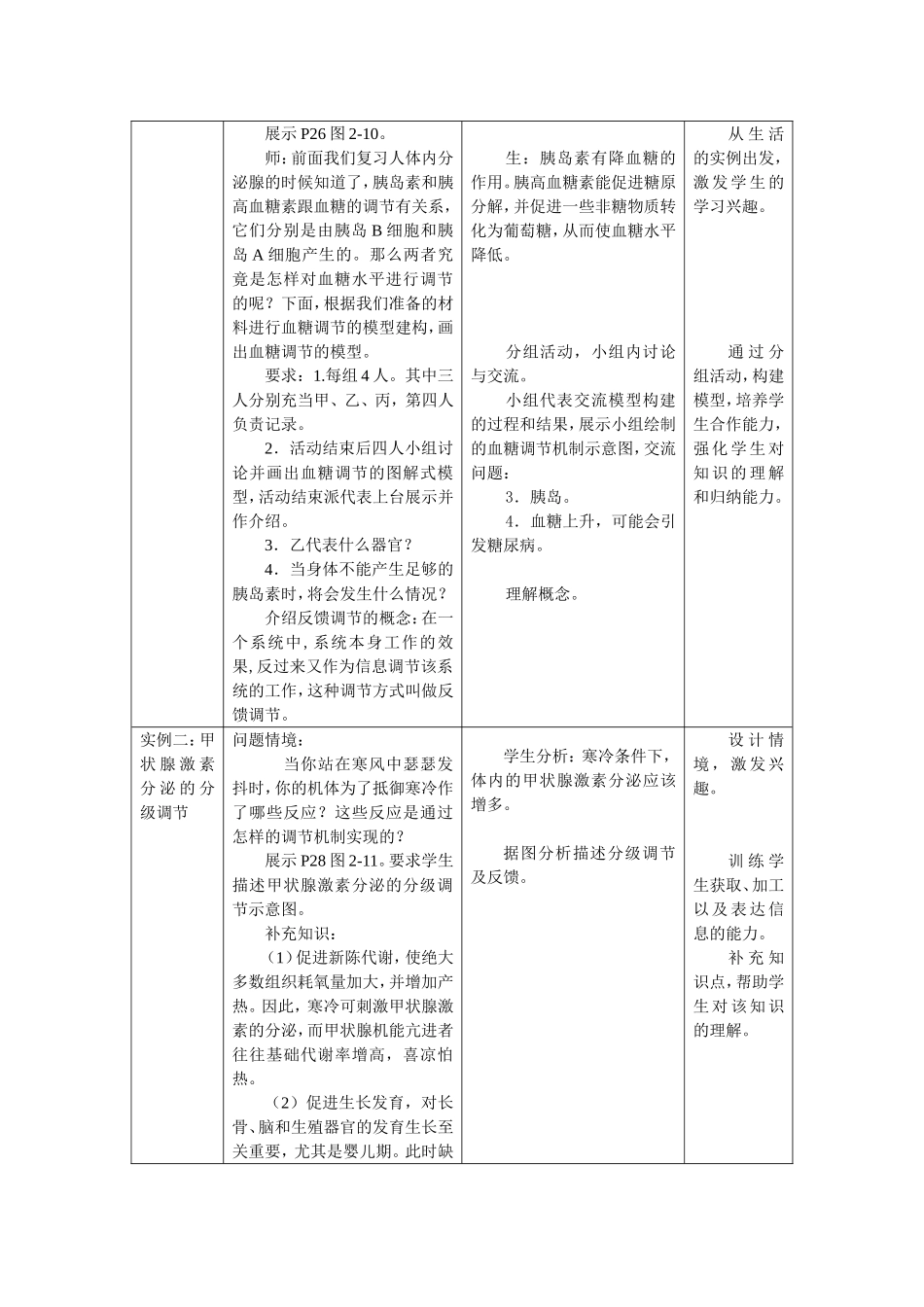 《通过激素的调节》教学设计_第3页