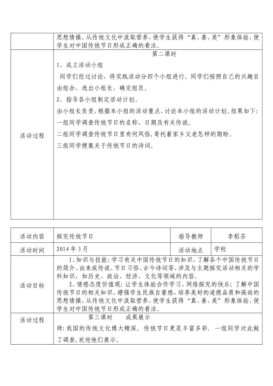 八年级研究性学习全册教案(李稻芬)_第2页