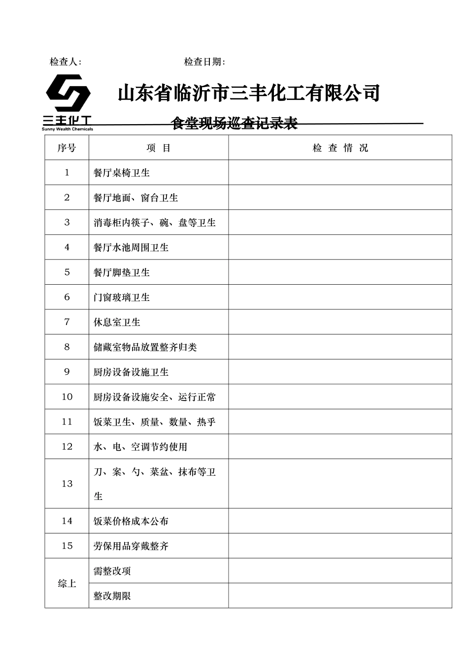 办公室日常巡查记录表_第2页