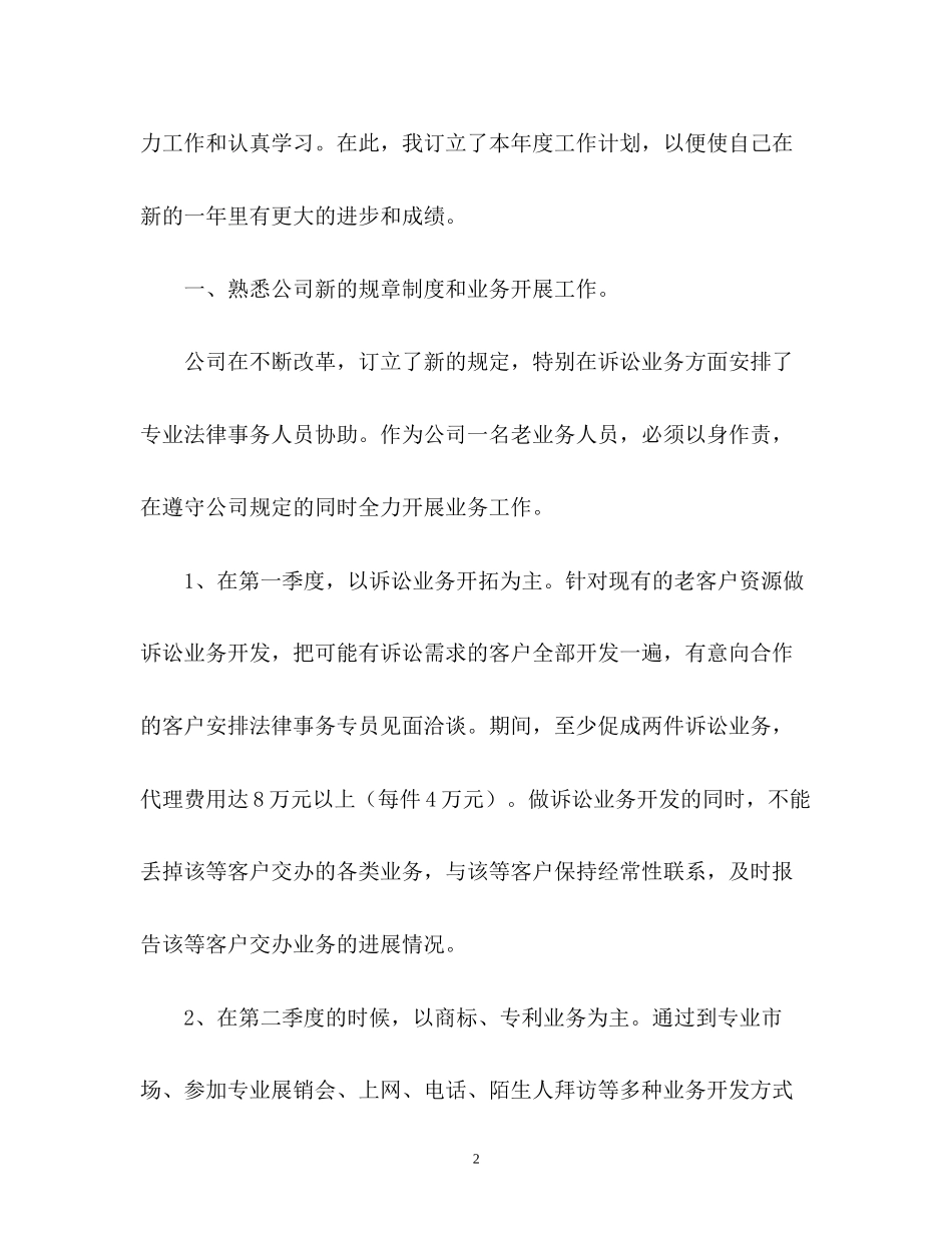 业务员工作计划23_第2页