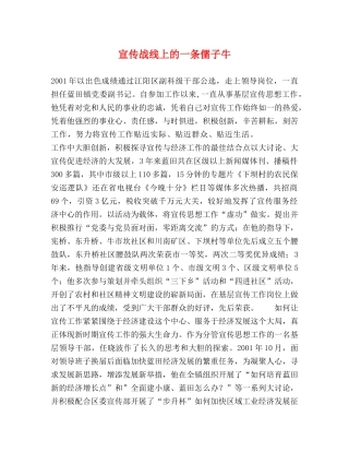 宣传战线上的一条儒子牛 