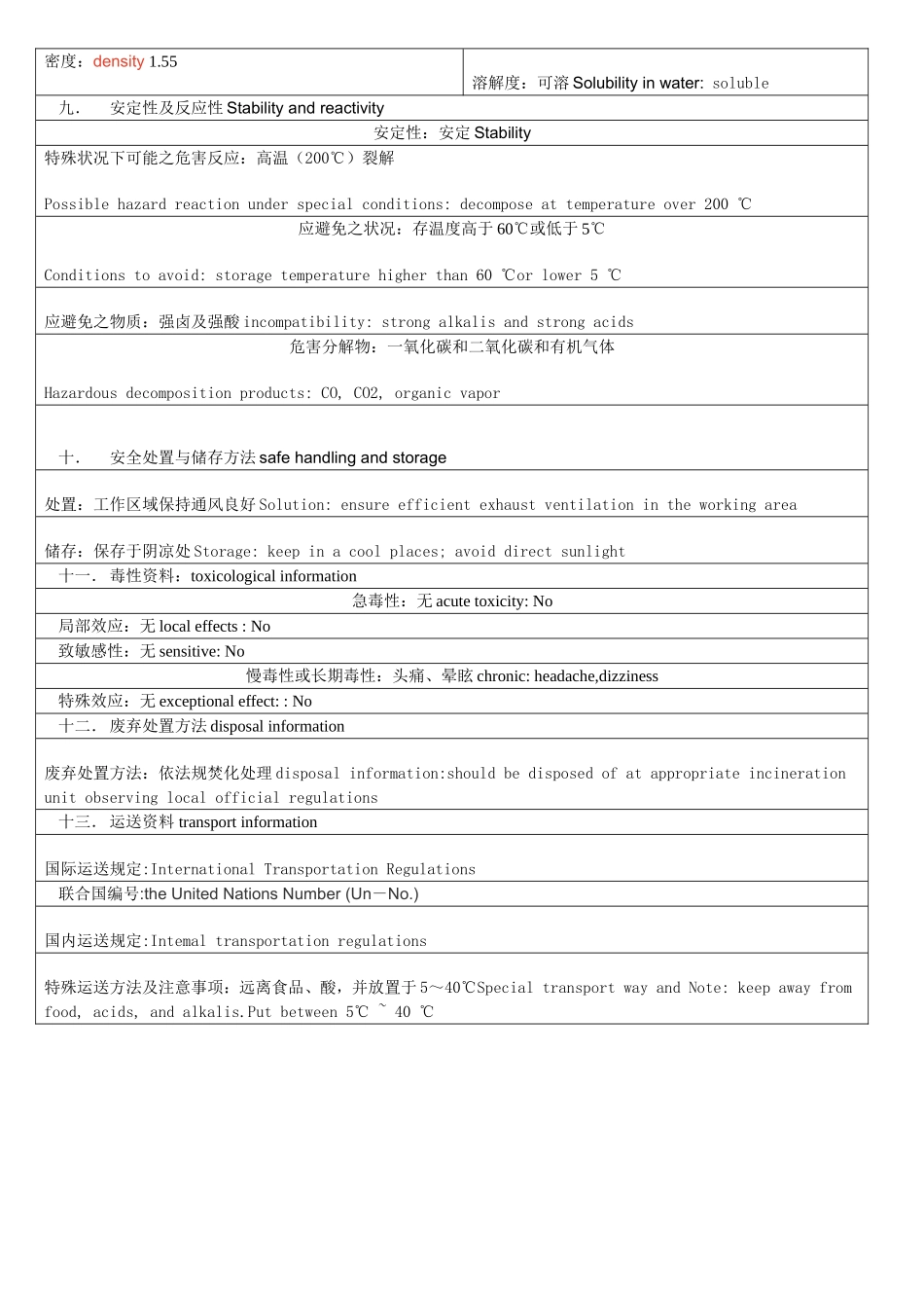 EVA的物质安全资料表中英文版_第3页