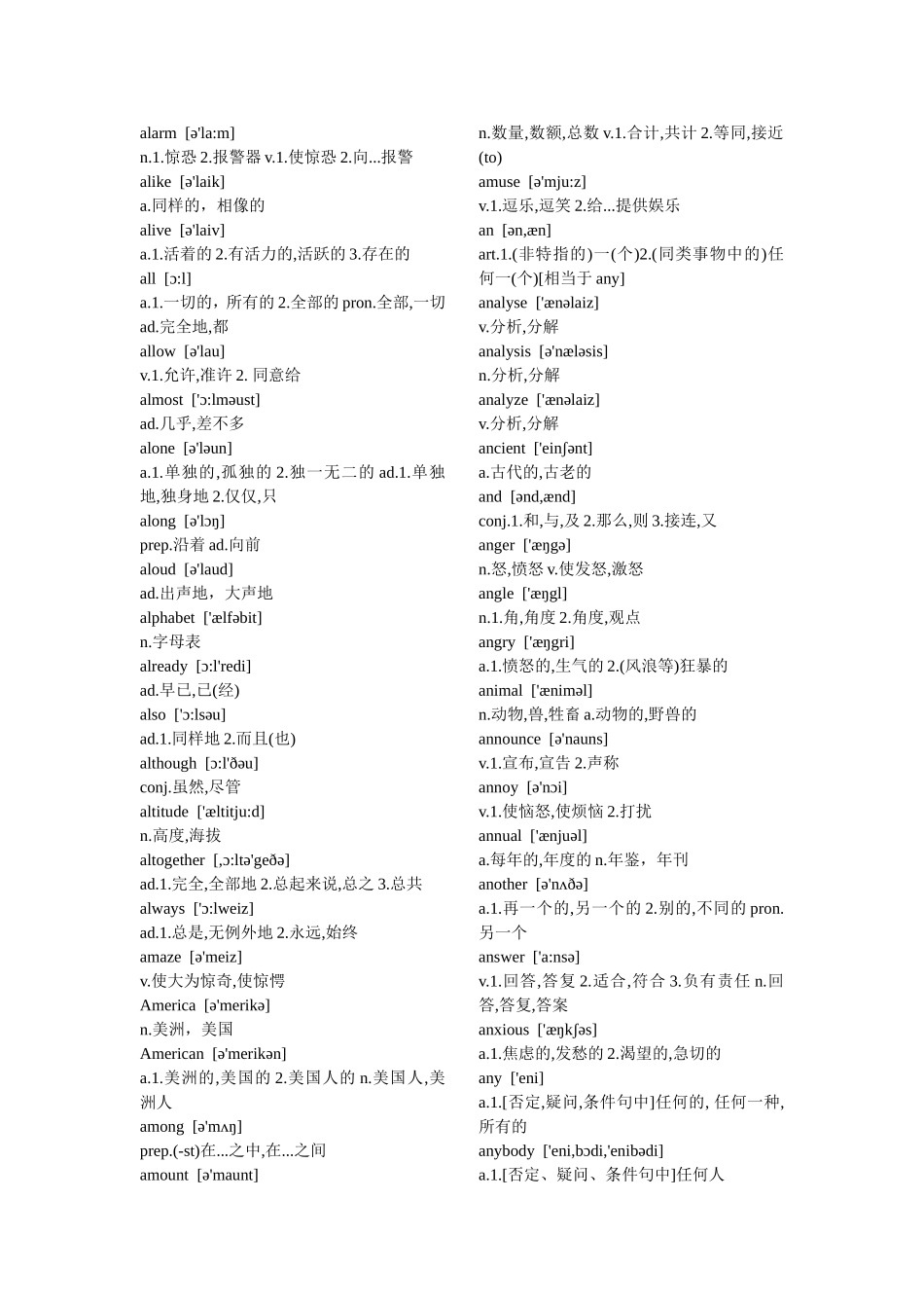 2018年成考专升本英语词汇表_第3页