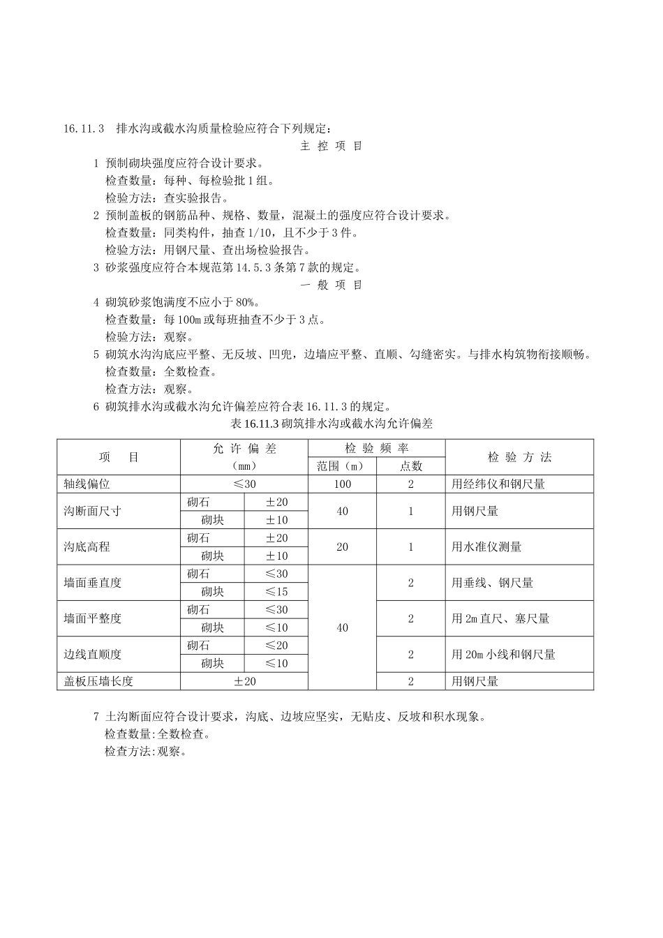 G2-45排水沟或截水沟施工检验批质量检验记录表_第3页