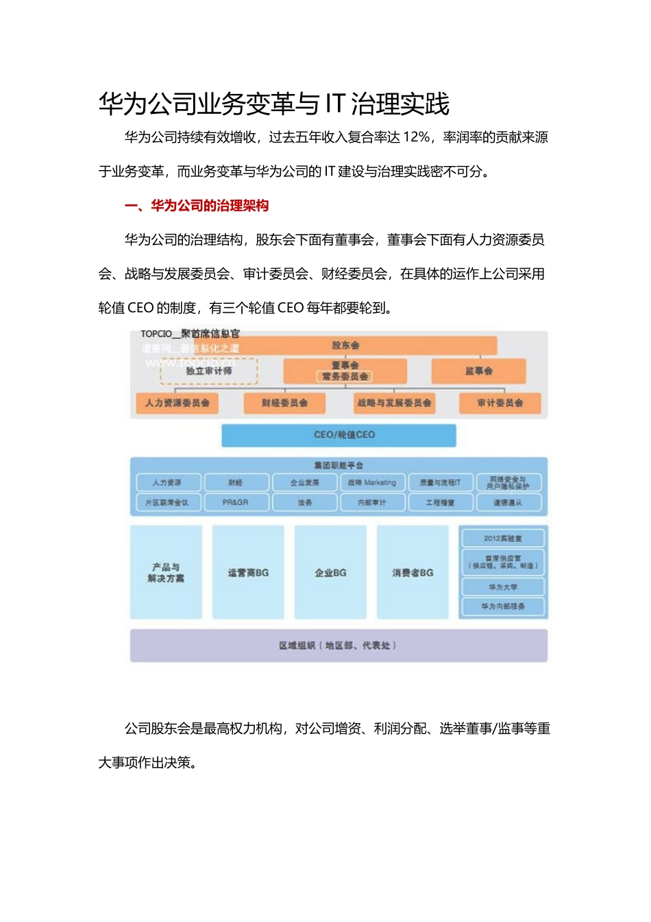04-华为公司业务变革与IT治理实践_第1页