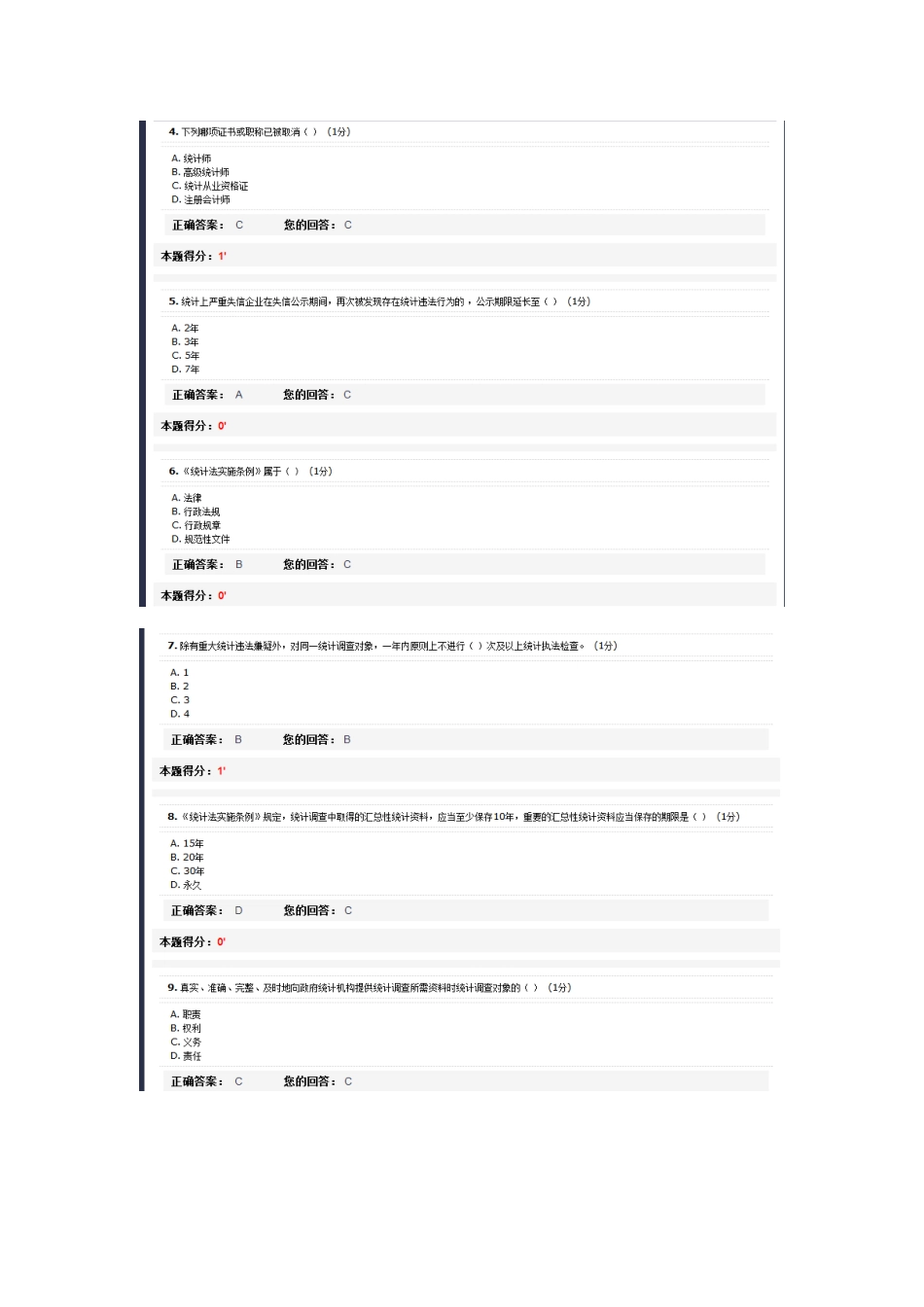 2018年浙江省统计法治相关知识考试(浙江统计继续教育2)_第2页
