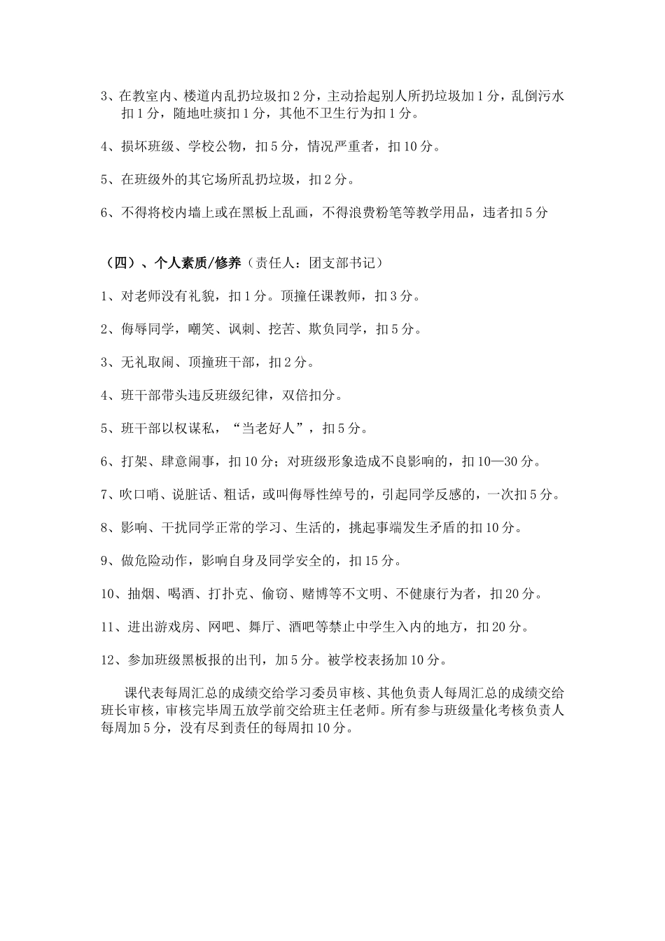 班级学生管理量化考核表_第3页