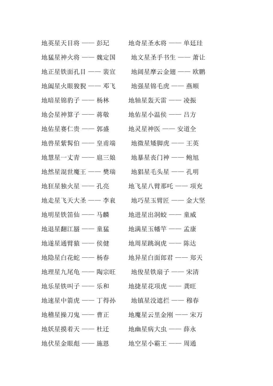 《水浒传》人物绰号大全_第2页