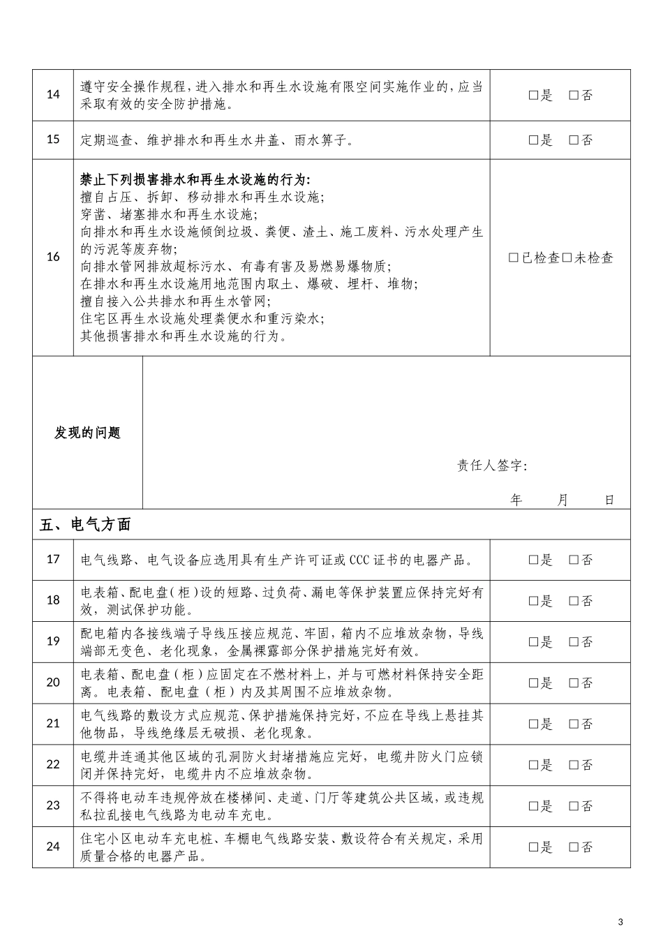 5-1物业企业安全生产自查表_第3页