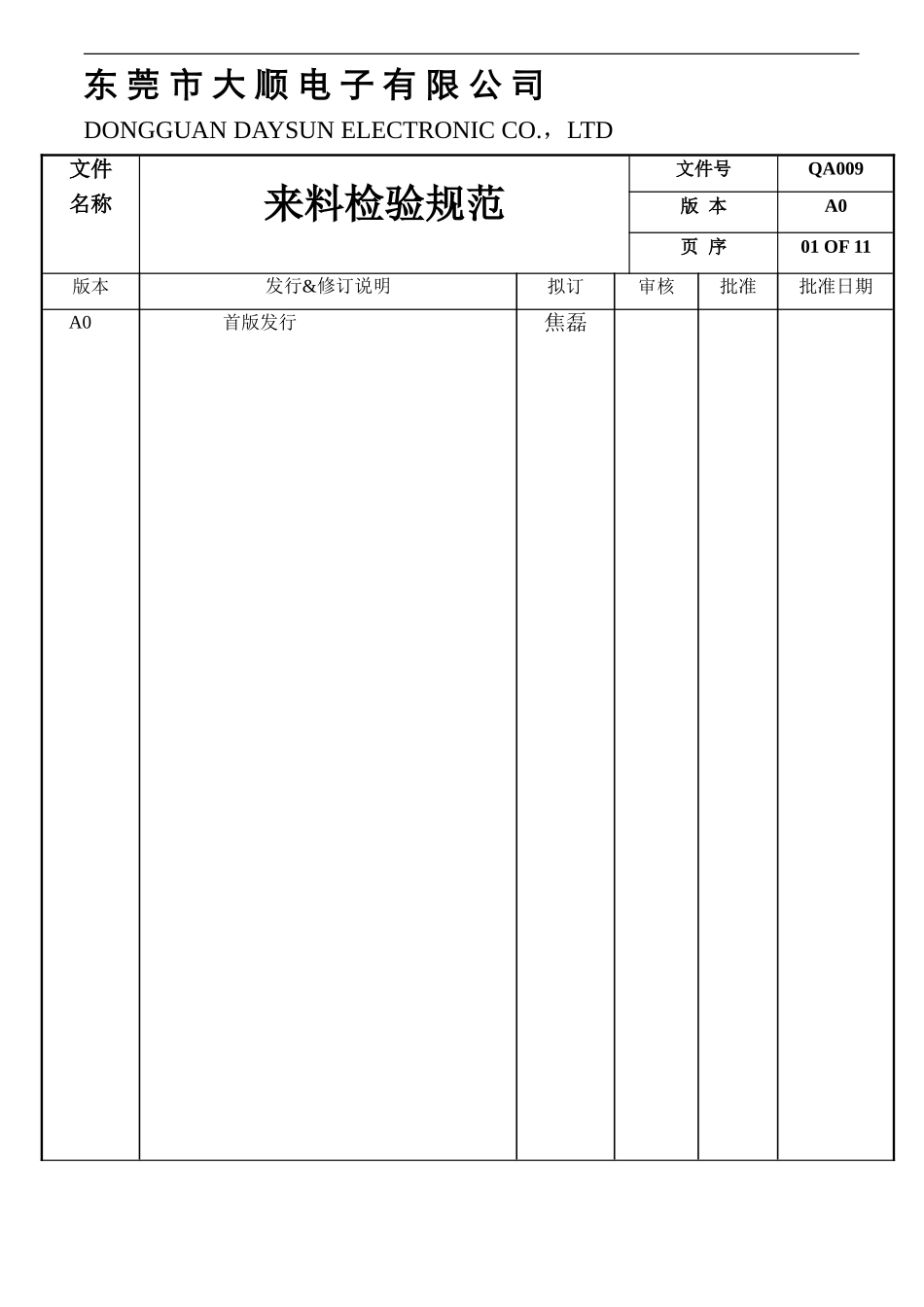FPC来料检验规范_第1页