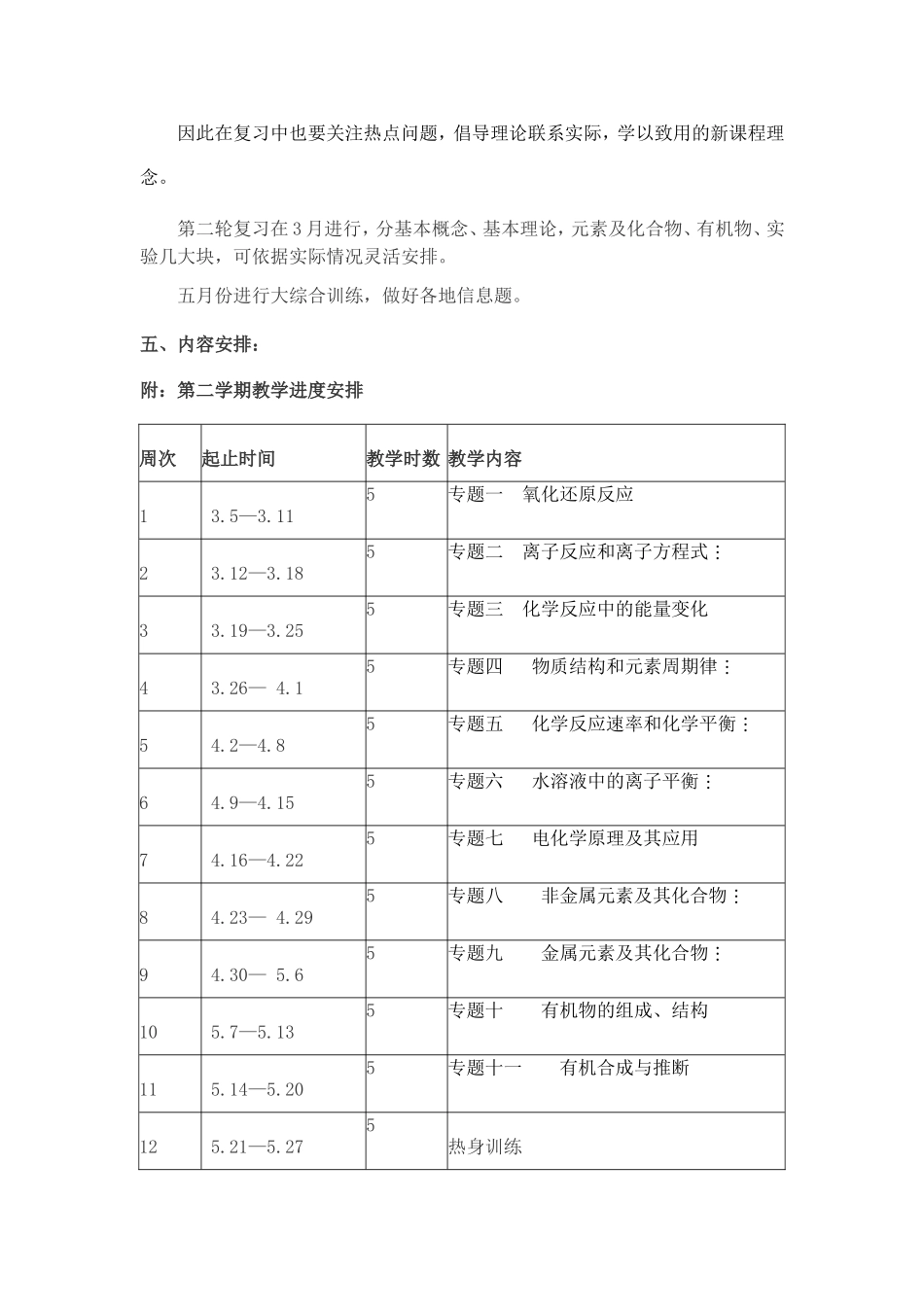 2017届高三化学教学计划_第3页