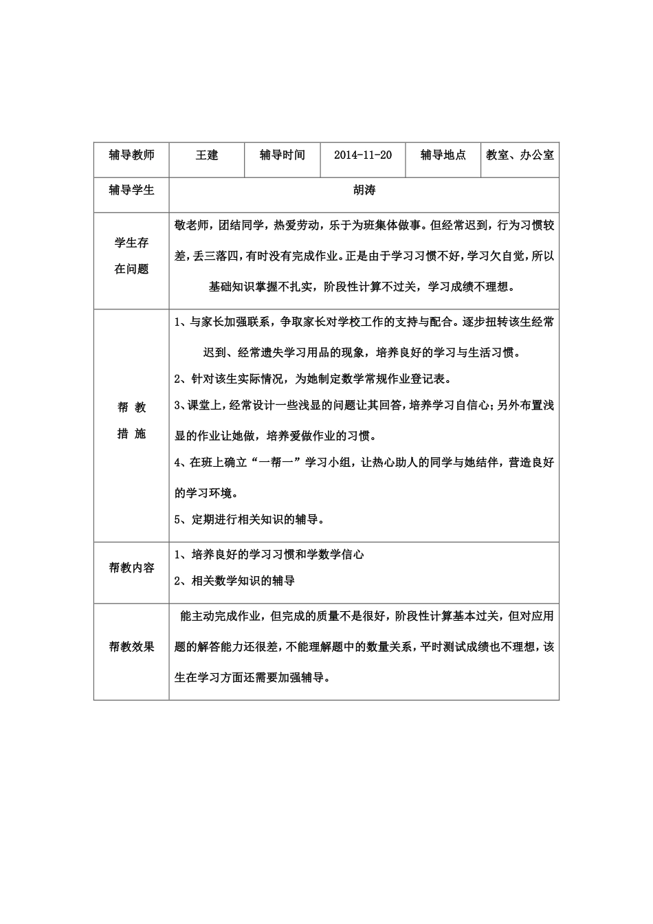 2017年高中生学困生帮扶计划及记录_第3页