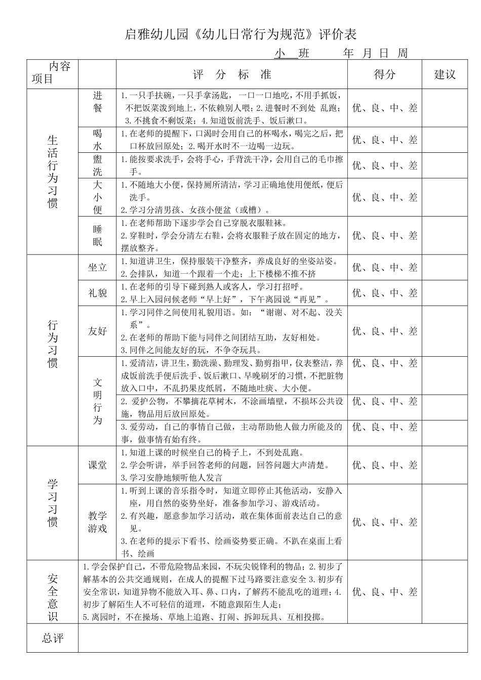 《幼儿日常行为规范》评价表_第2页