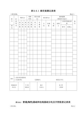 GB50173-2014-电气装置安装工程-66kV及以下架空电力线路施工及验收规范-D类表格