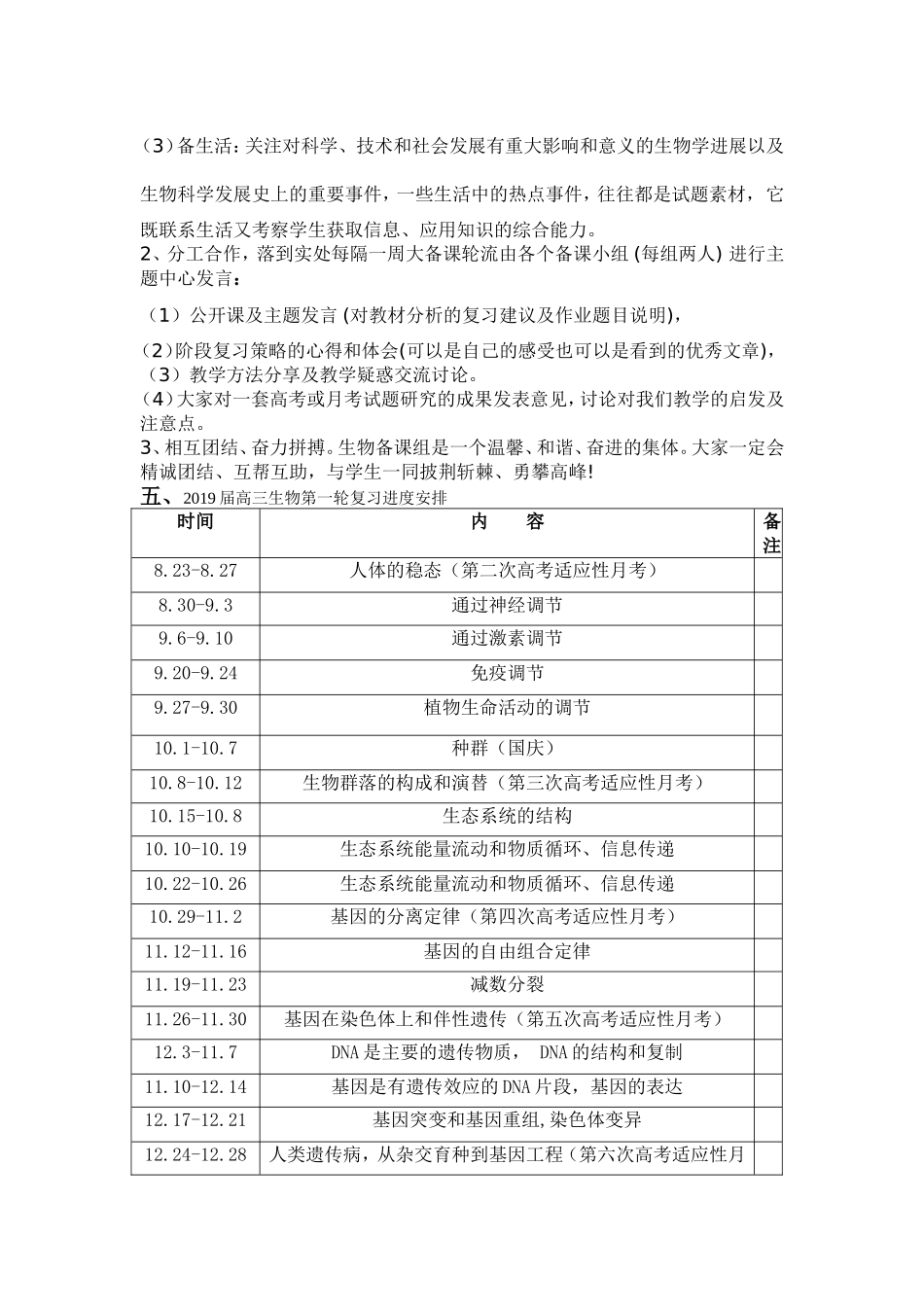 2019届高三生物备考复习计划_第3页