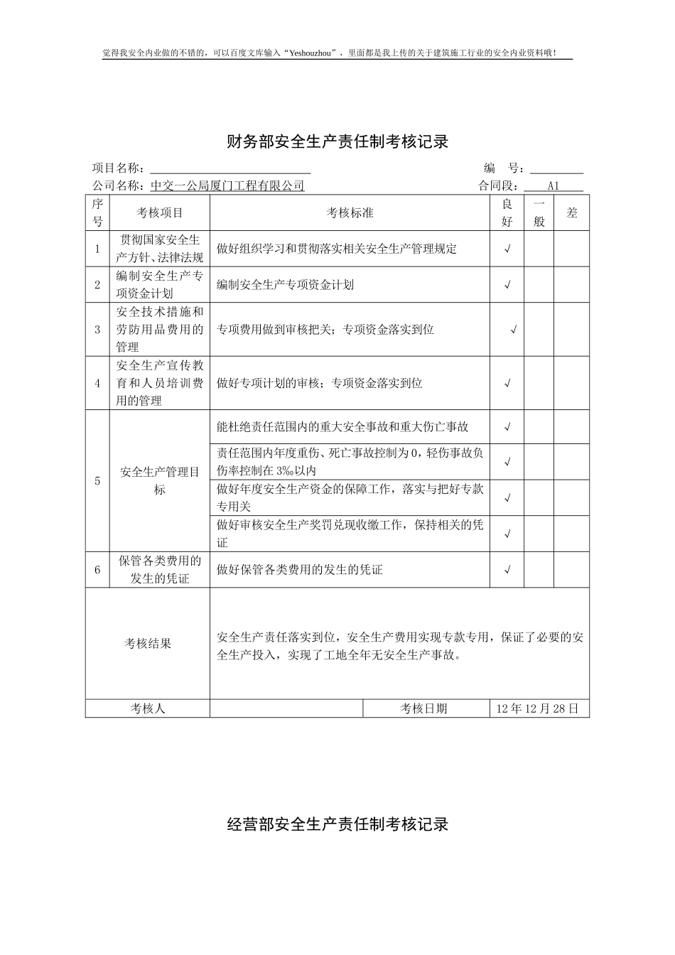 安全生产责任制考核表(全)_第3页