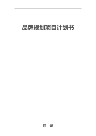 ▲品牌规划项目计划书