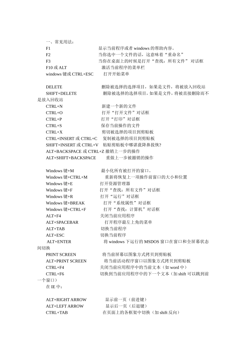 Word快捷键一览表_第2页