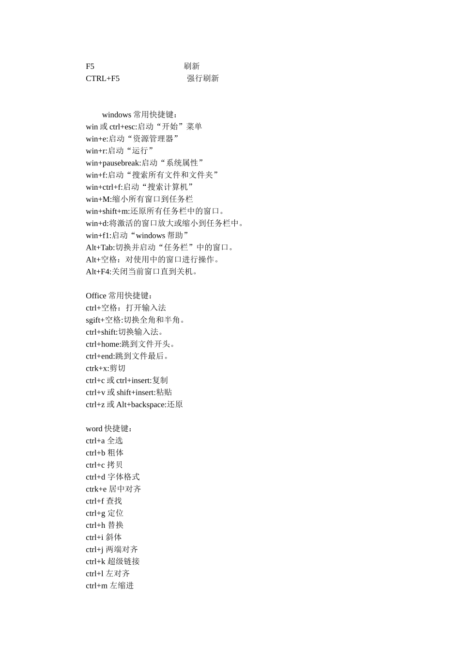 Word快捷键一览表_第3页