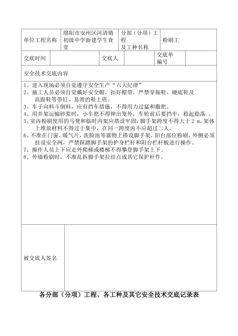 安全技术交底记录表(全套)_第2页