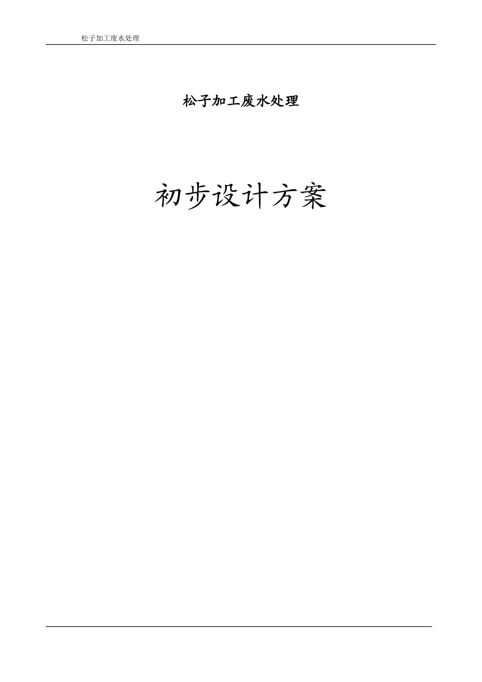30T松子加工废水处理设计方案_第1页