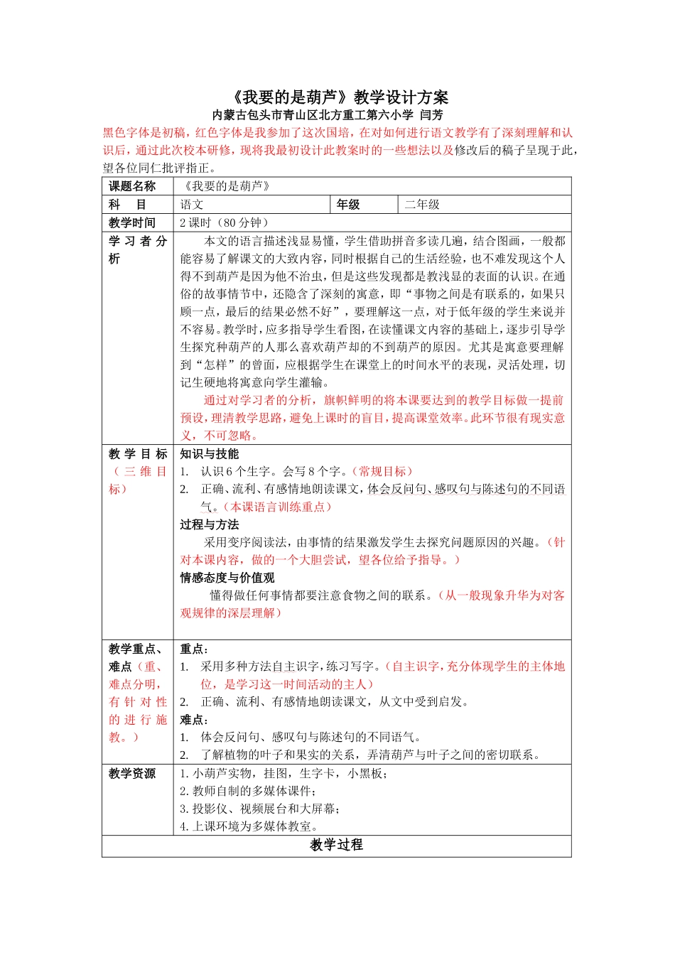 《我要的是葫芦》教学设计方案_第1页