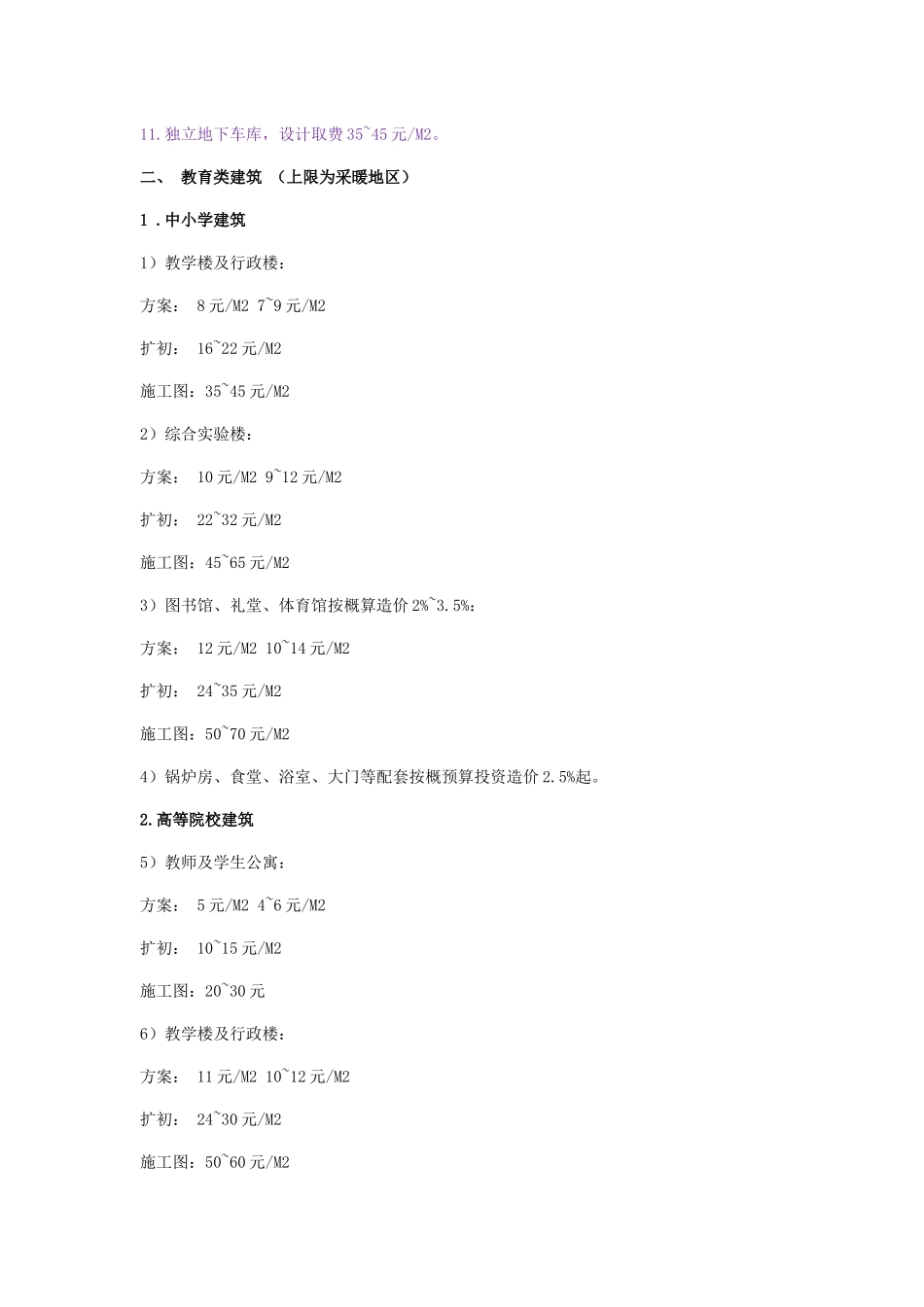 2017建筑设计收费参照标准_第3页