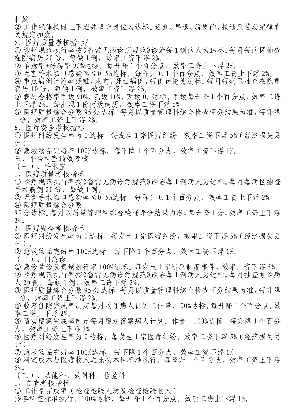 2018年最新医院绩效考核方案_第2页