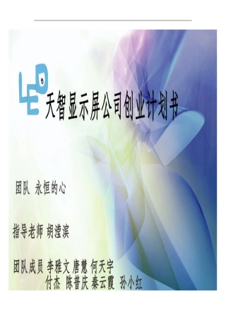 LED显示屏策划书