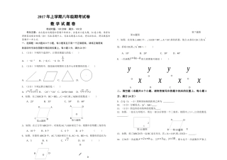 2017年八年级期末考试数学试题卷