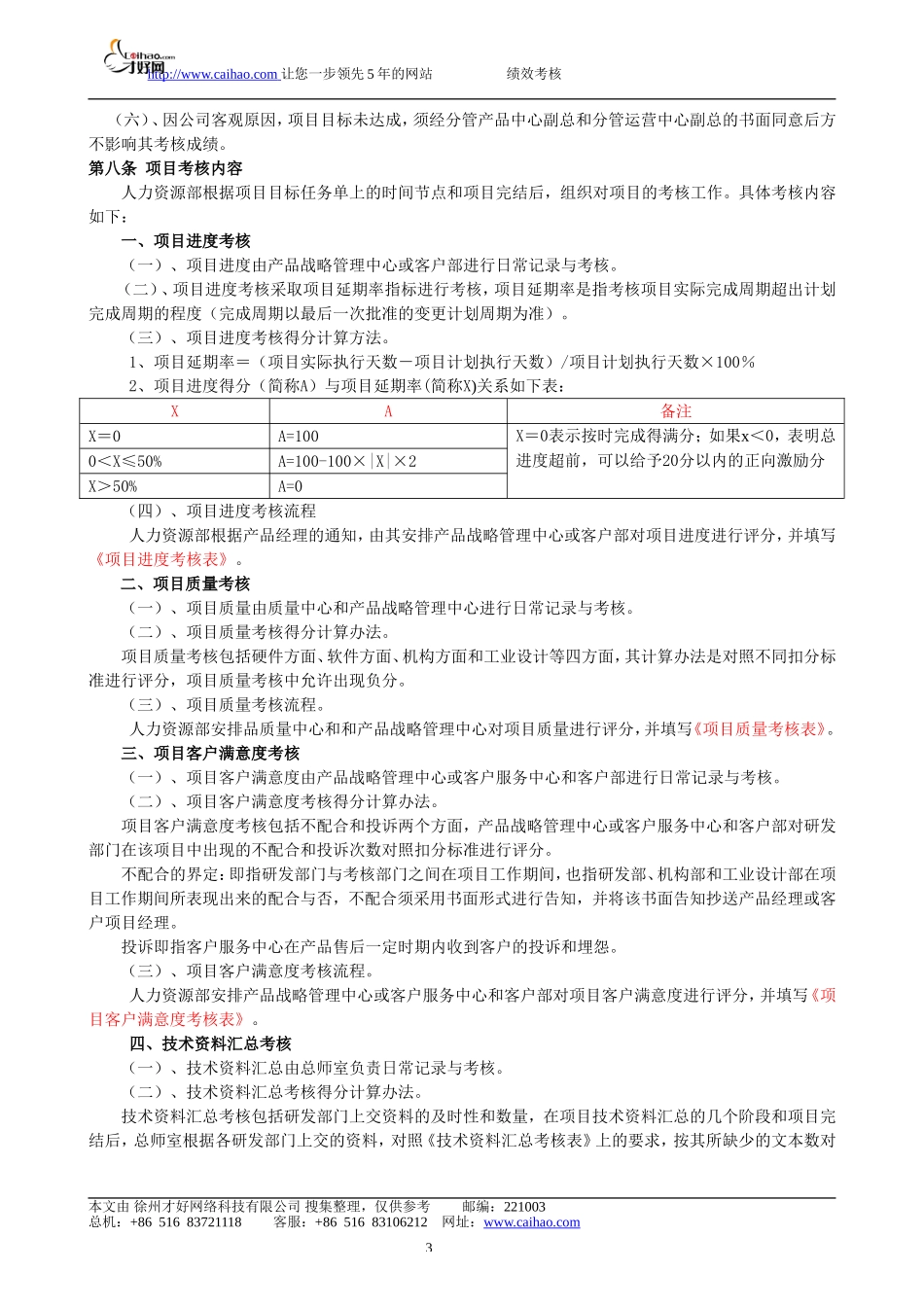 XX科技有限公司研发部绩效考核制度(DOC-15页)_第3页