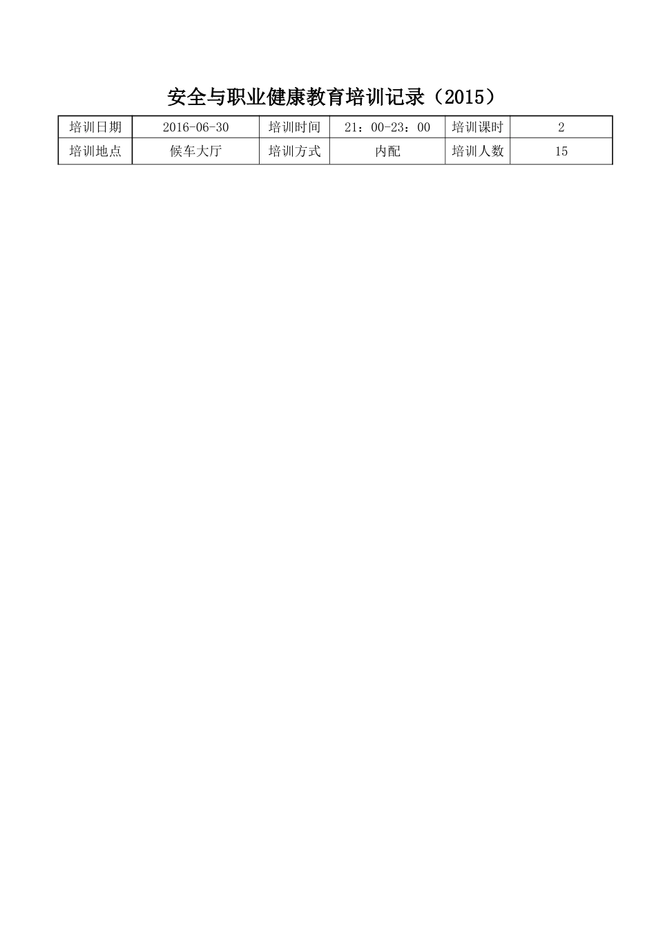 安全与职业健康教育培训记录2015_第3页