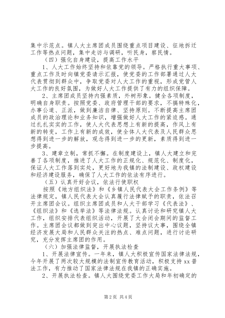 XX年乡镇人大工作总结及XX年工作要点_第2页