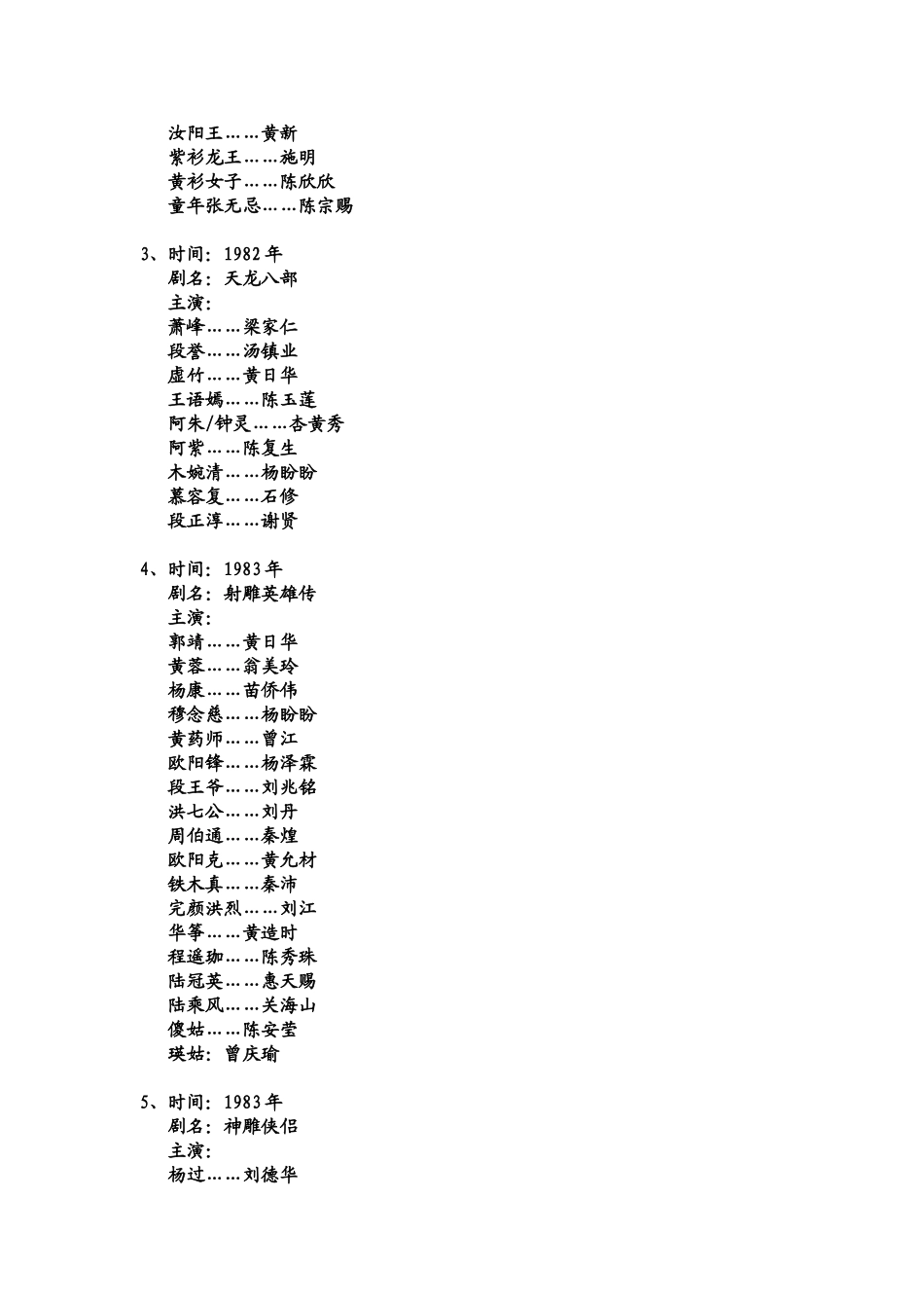 TVB金庸剧完整一览表_第2页