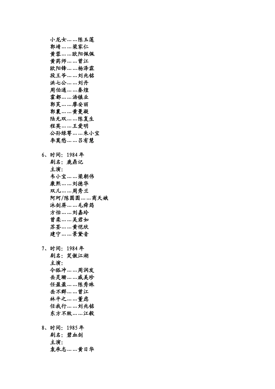 TVB金庸剧完整一览表_第3页