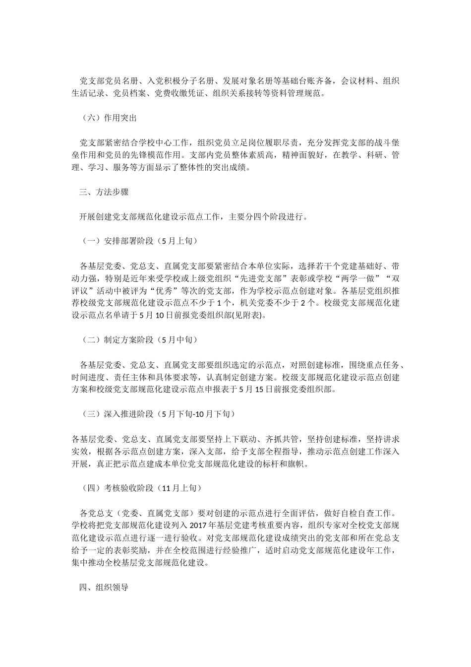 XX公司创建党支部规范化建设示范点实施方案_第2页