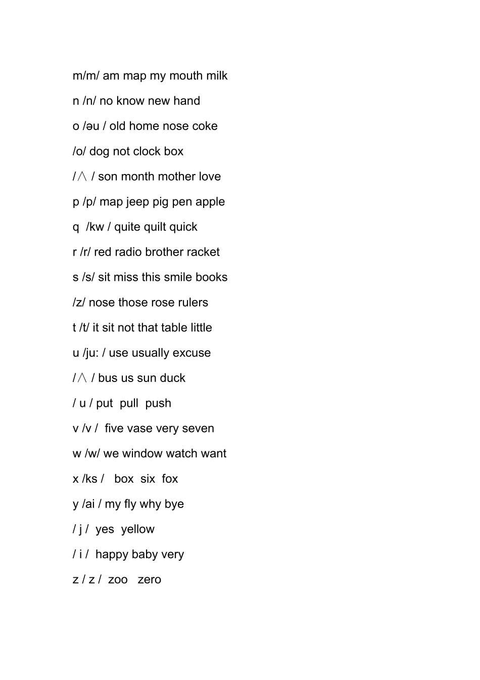 26个字母发音规律及英语字母组合发音表_第2页