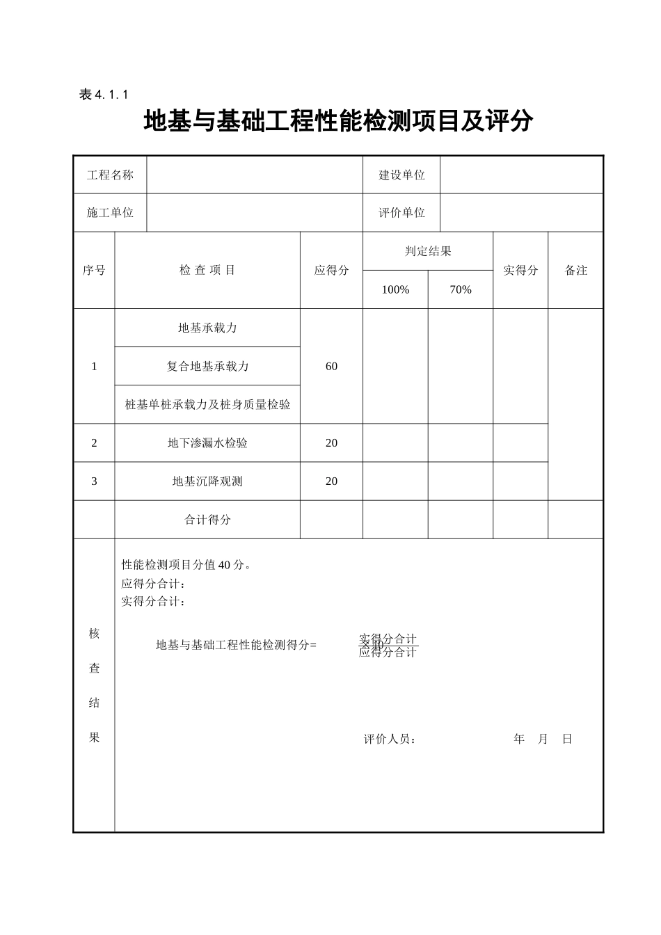 GBT50375-2016建筑工程施工质量评价标准(全套表格)---副本_第1页