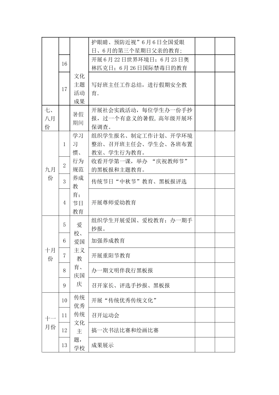 2018年德育每周主题活动安排表_第2页