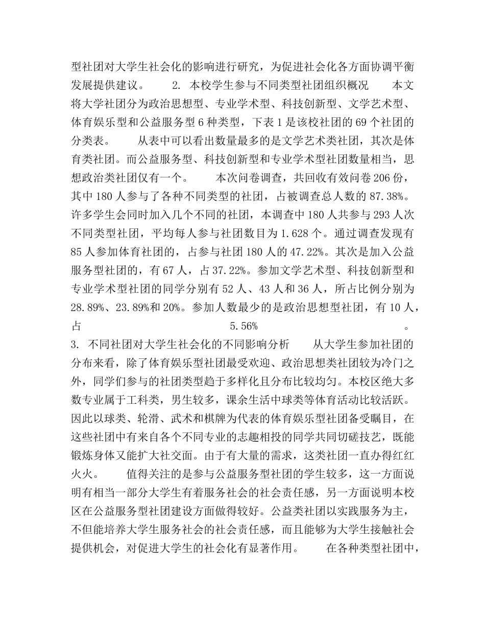 工科高校各类学生社团对大学生社会化的不同影响分析 _第2页