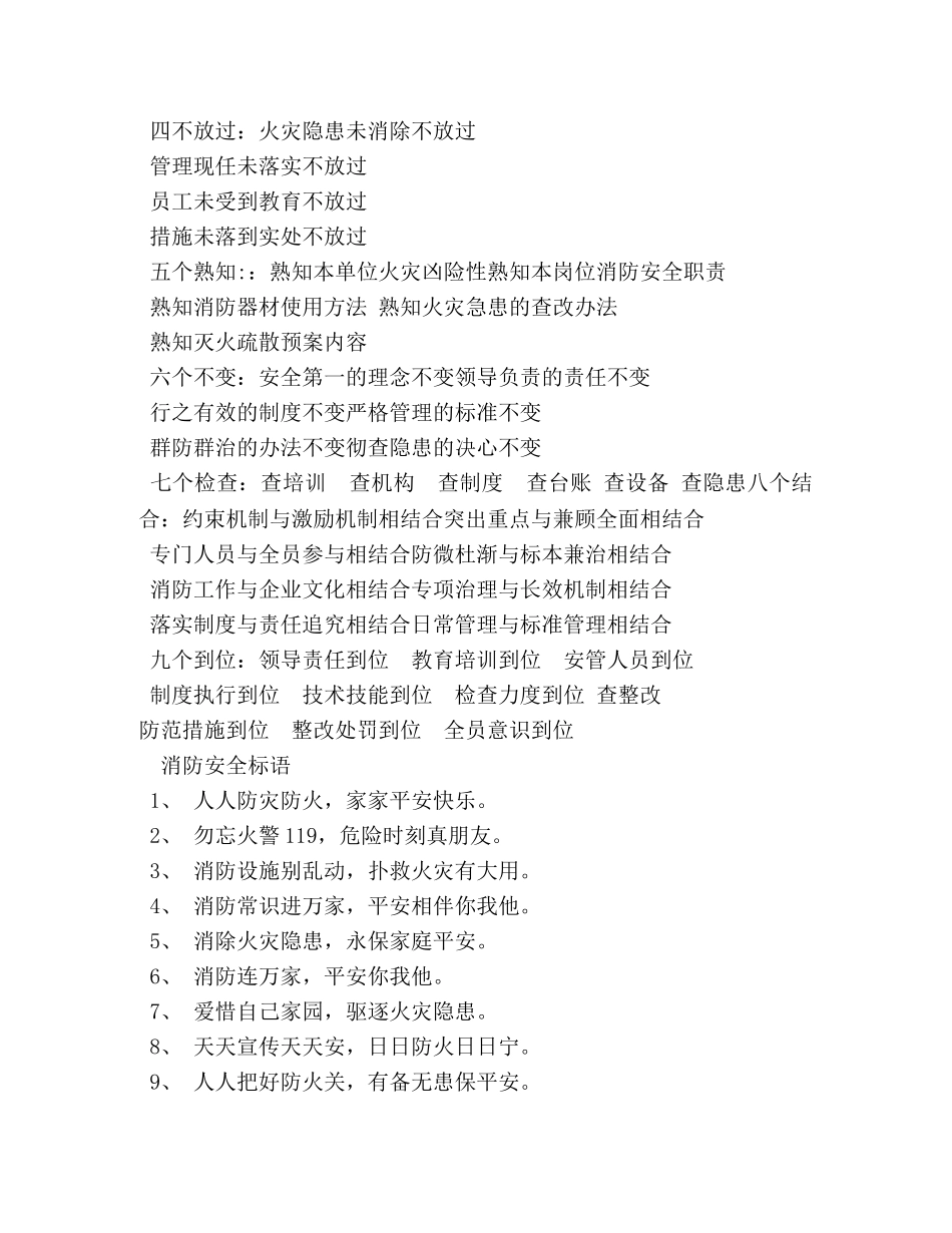 消防安全宣传口号 _第2页