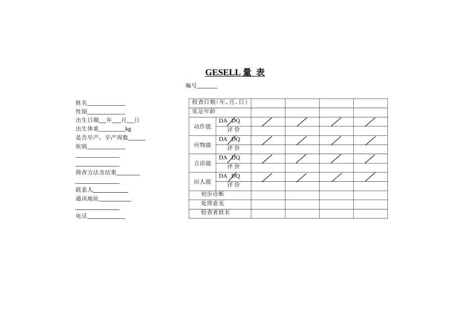 Gesell发育商量表_第1页
