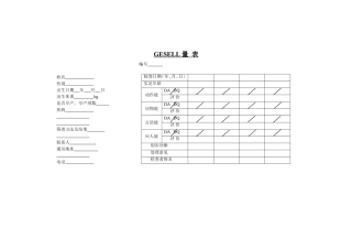 Gesell发育商量表
