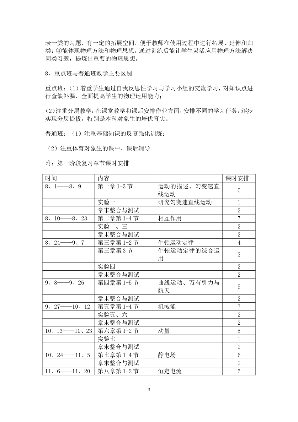 2019届高三物理第一轮复习计划_第3页
