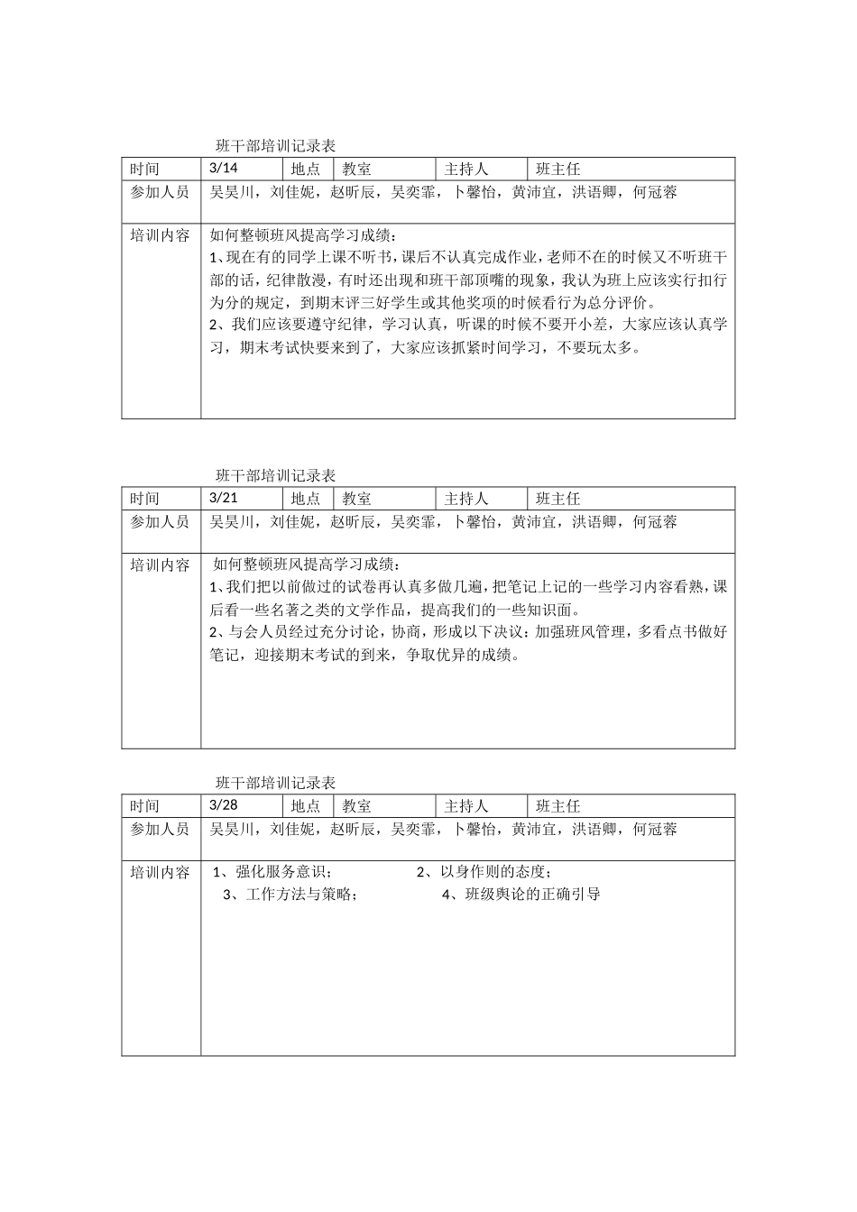班干部培训记录表二5_第2页
