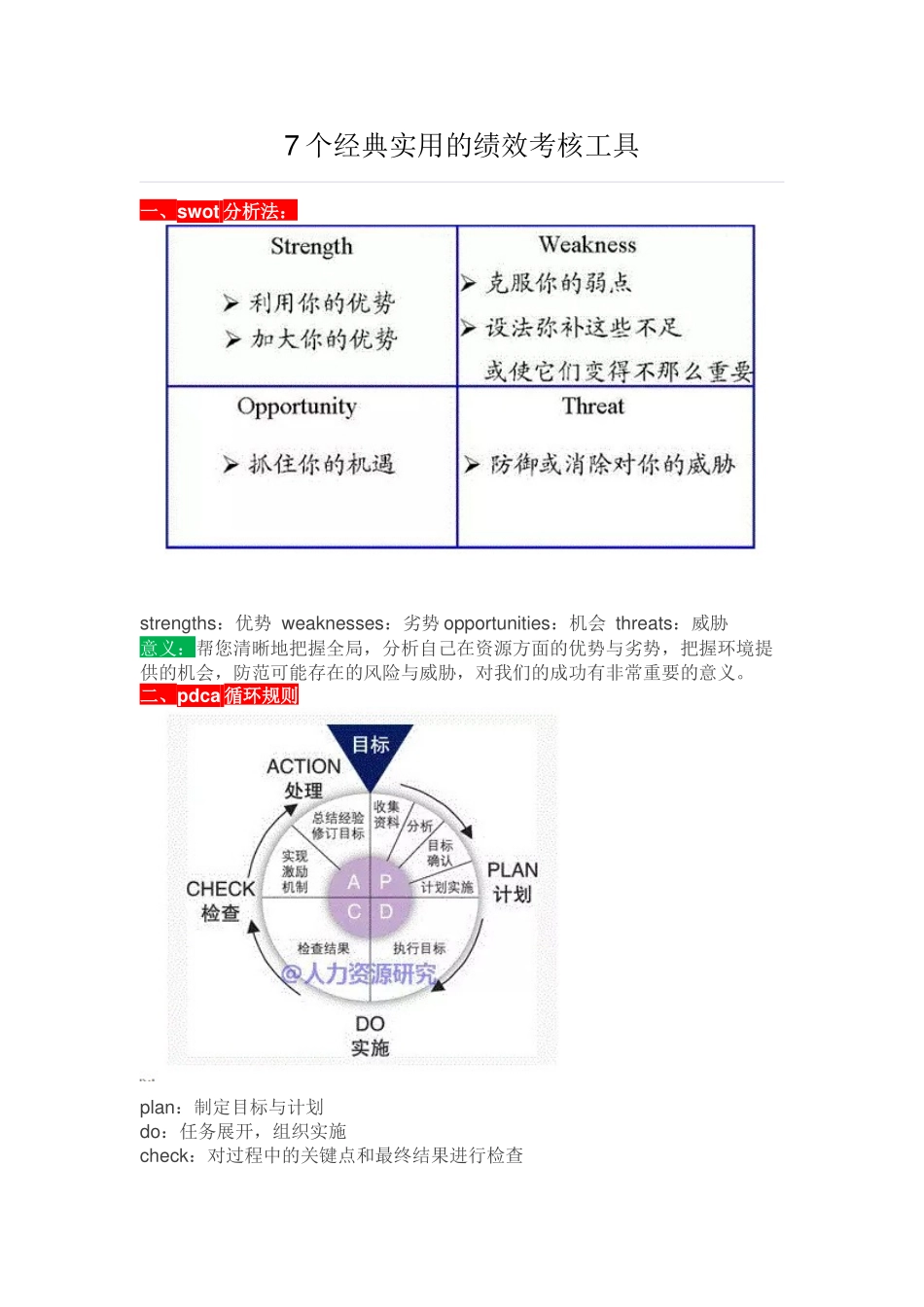 7个经典实用的绩效考核工具_第1页